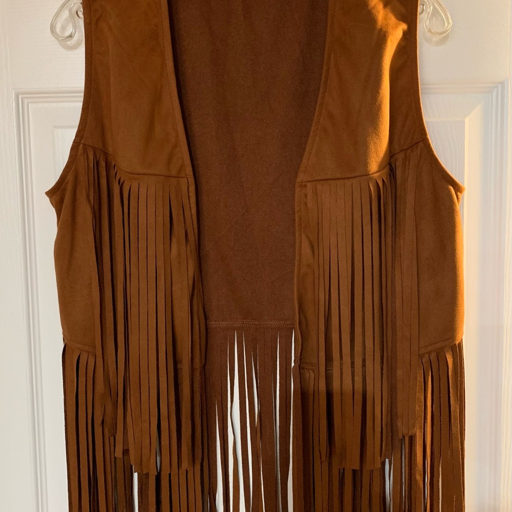 Brown Fringe Vest